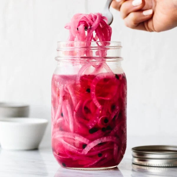 Fermented Pickled Red Onions - The Health Nut Mama